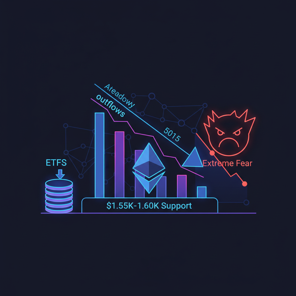 Ethereum ETFs Log 7th Day of Outflows as ETH Holds $1.55K Support