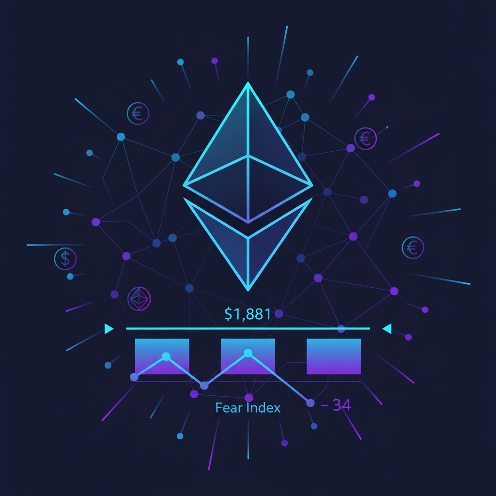 Ethereum Flatlines at $1,881 as Fear Index Hits 34-Week Low