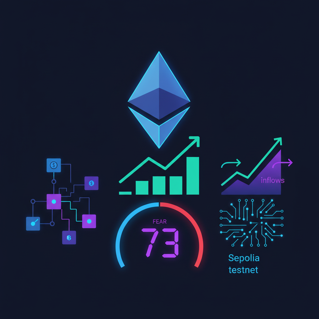 Ethereum Holds Above $2,400 as Greed Index Hits 73, ETF Inflows Return