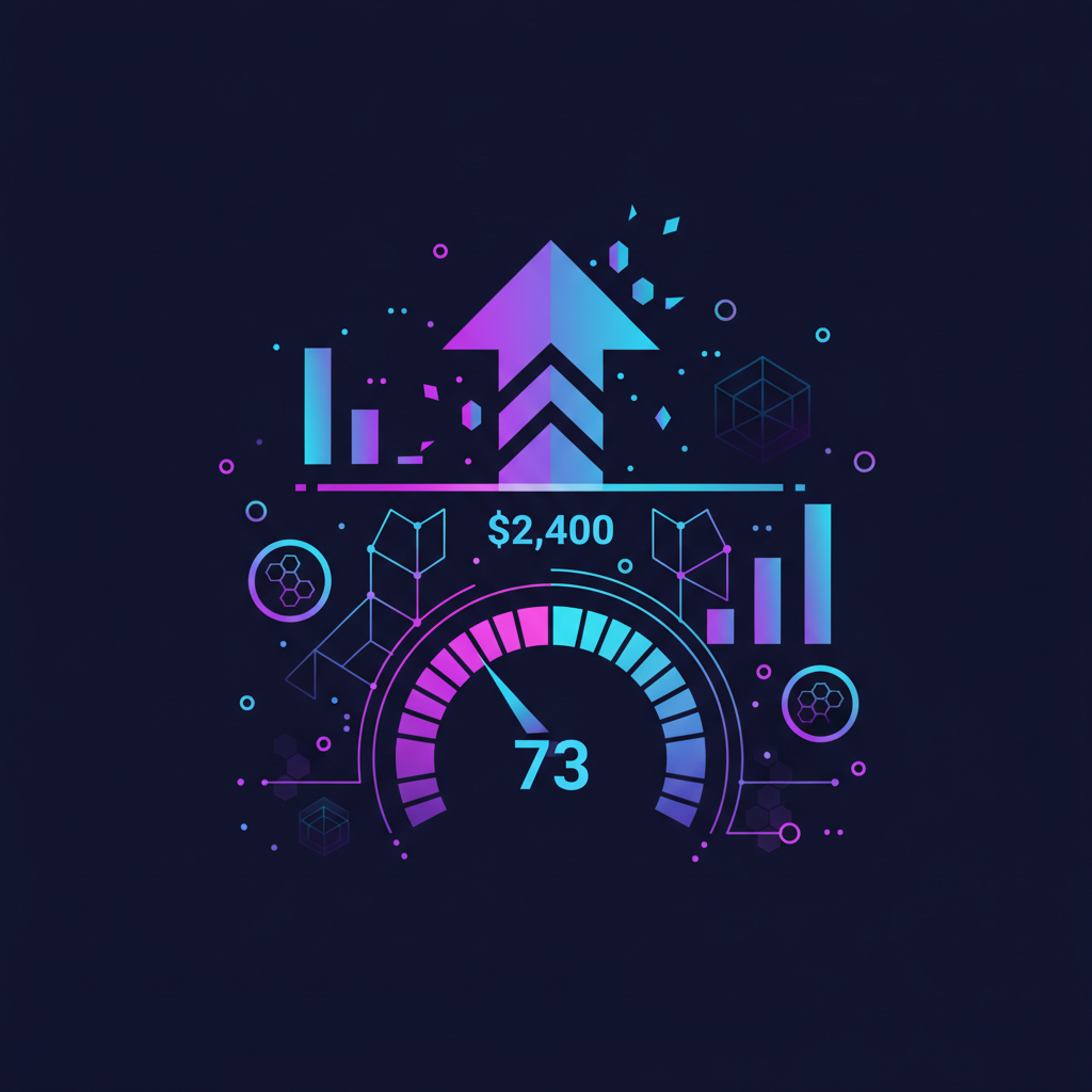 Ethereum Breaks $2,400 as Greed Index Hits 73, ETH Surges 2.9%