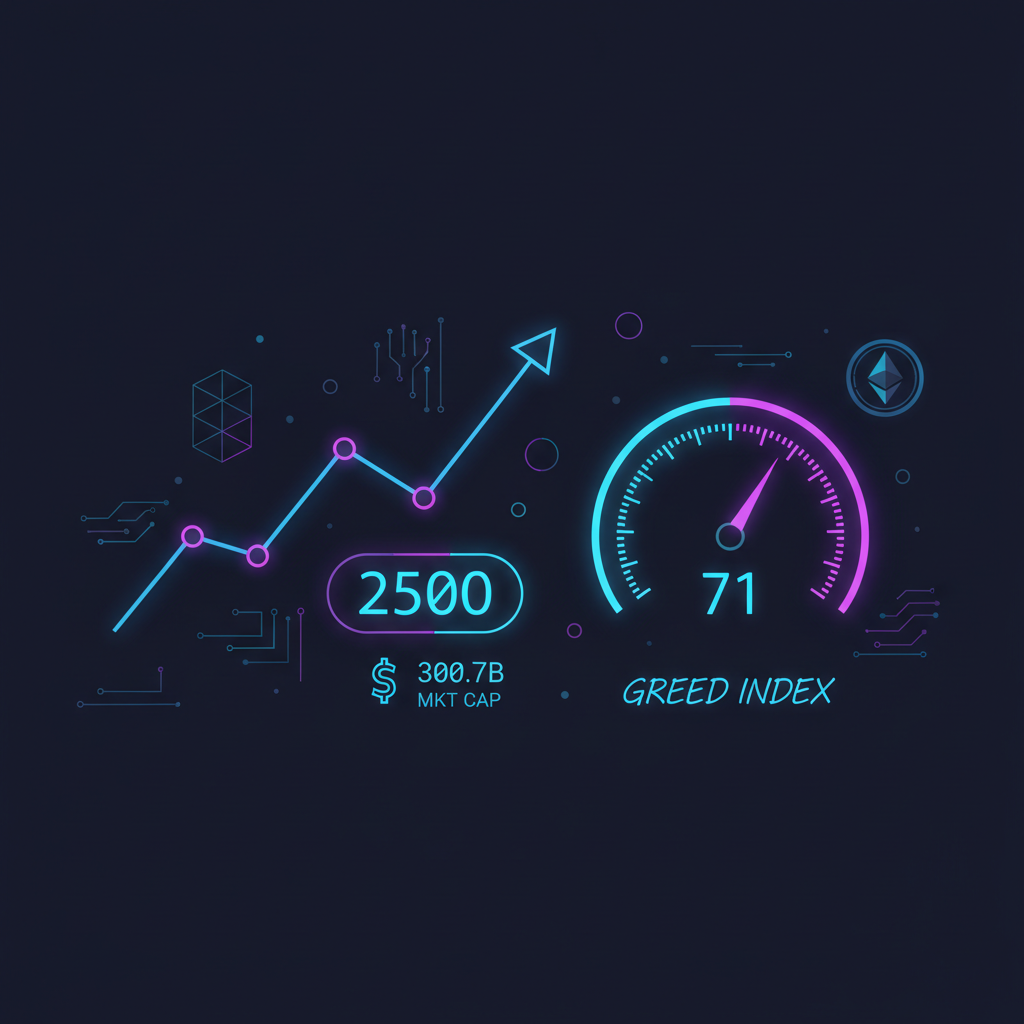 Ethereum Nears $2,500 as Greed Index Holds at 71