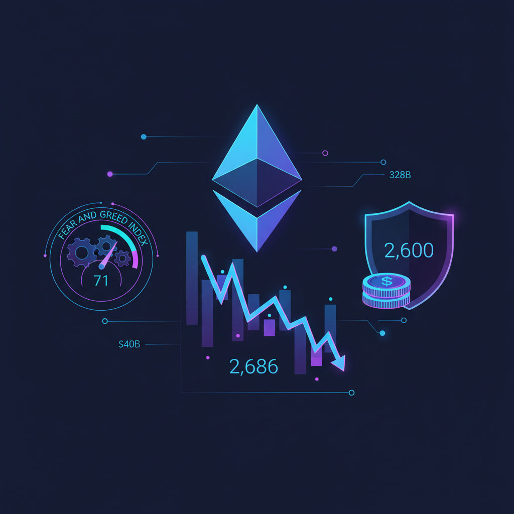 Ethereum Price Dips to $2,686 as Fear and Greed Index Holds at 71